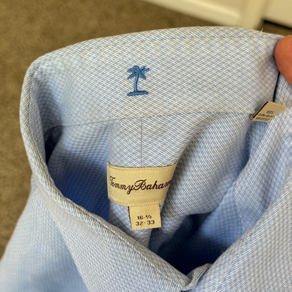 Tommy Bahama Long Sleeve Button Up Shirt Blue - Picture 13 of 13